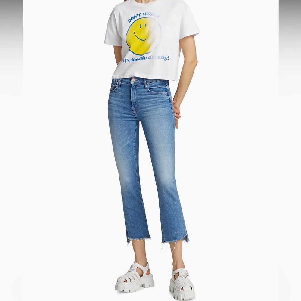 MOTHER Insider Crop Step Fray Denim, Women’s, size 27, wash: shake well